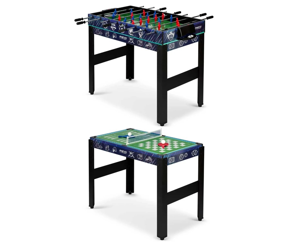 Multifunktsionaalne mängulaud 12in1, foosball ja seitsme erineva mängu kohandamine, robustne disain.