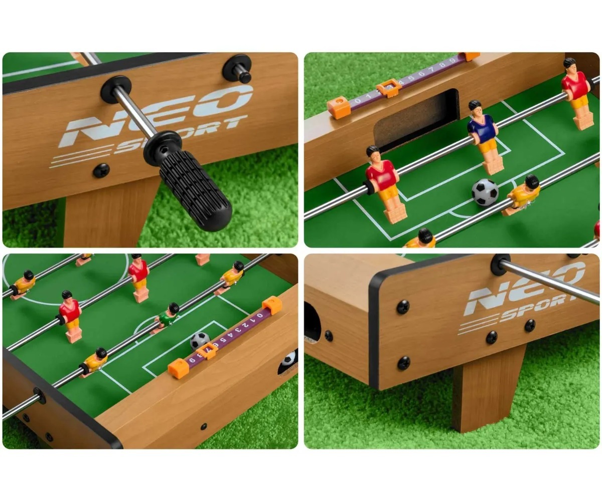 Mini lauajalgpall Neo-Sport NS-436 51 × 29,5×12cm mänguväljak ja mängijad