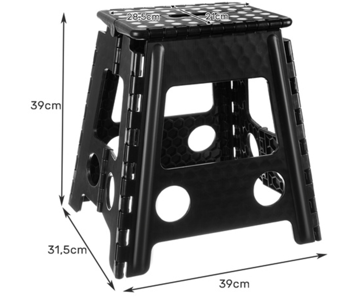 Kokkupandav aste 39cm – must/valge, mõõdud: 39cm x 31.5cm