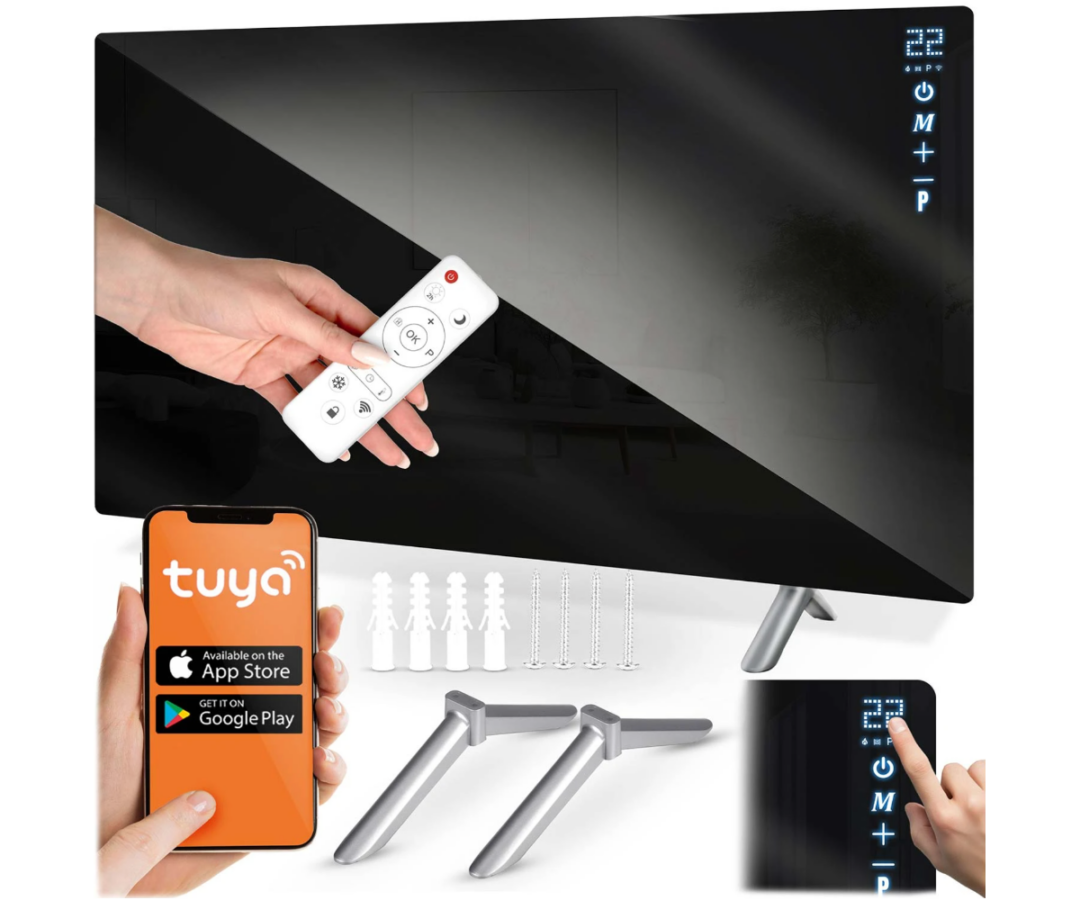 Infrapuna küttepaneel Berdsen BD-985 720W – WiFi ja puldiga (must) koos puldiga ja nutitelefoniga