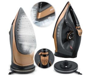 Juhtmeta aurutriikraud 2600W Berdsen BD-333 keraamilise tallaga, ideaalne igapäevaseks kasutamiseks