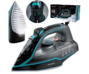 Aurutriikraud 2600W Berdsen BD-331, keraamilise tallaga, detailne näide. Käepide ja nuppude lähedus.
