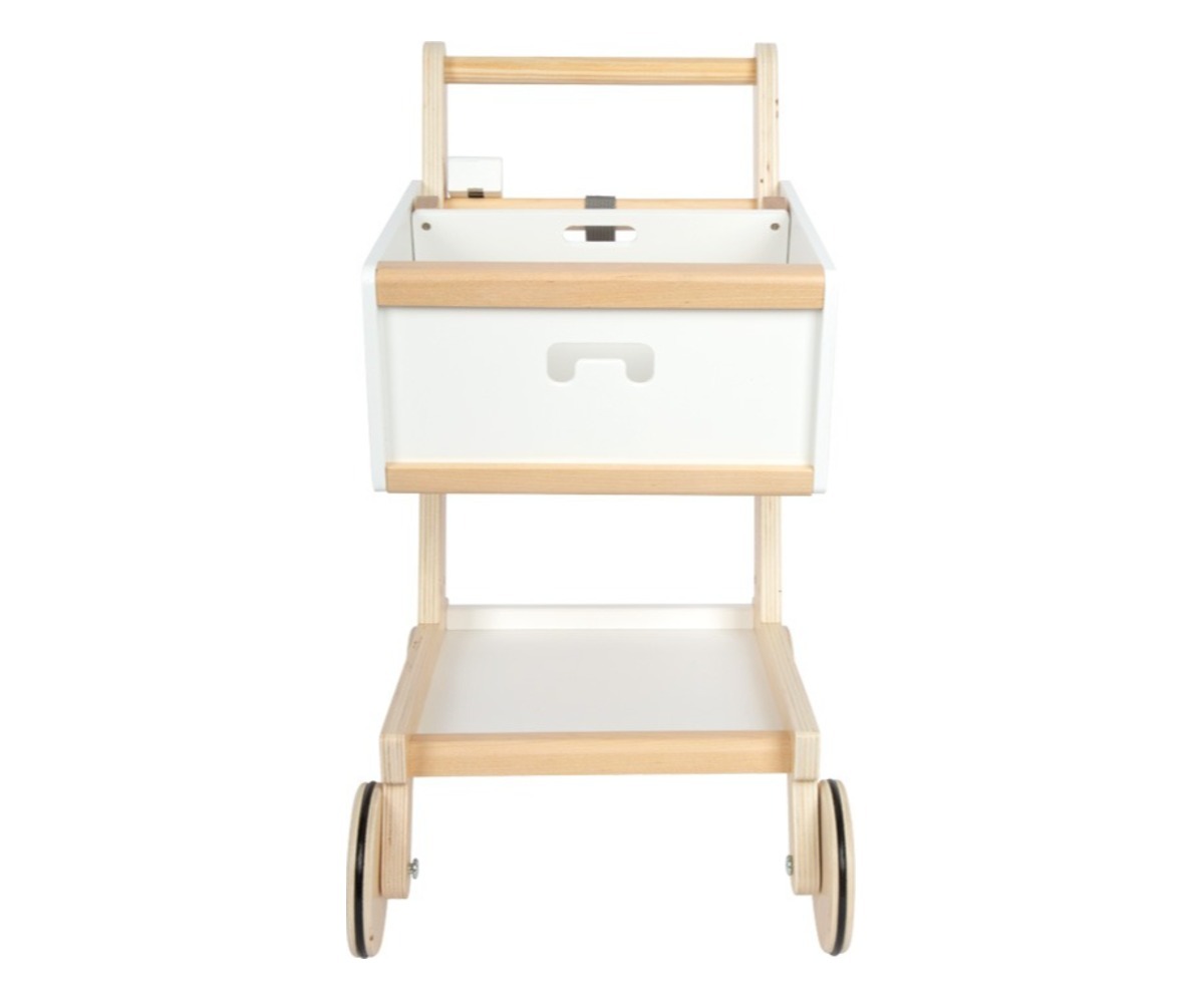 Puidust ostukäru lastele Fresh Small Foot (2+) eesvaade, ideaalne laste mänguks.