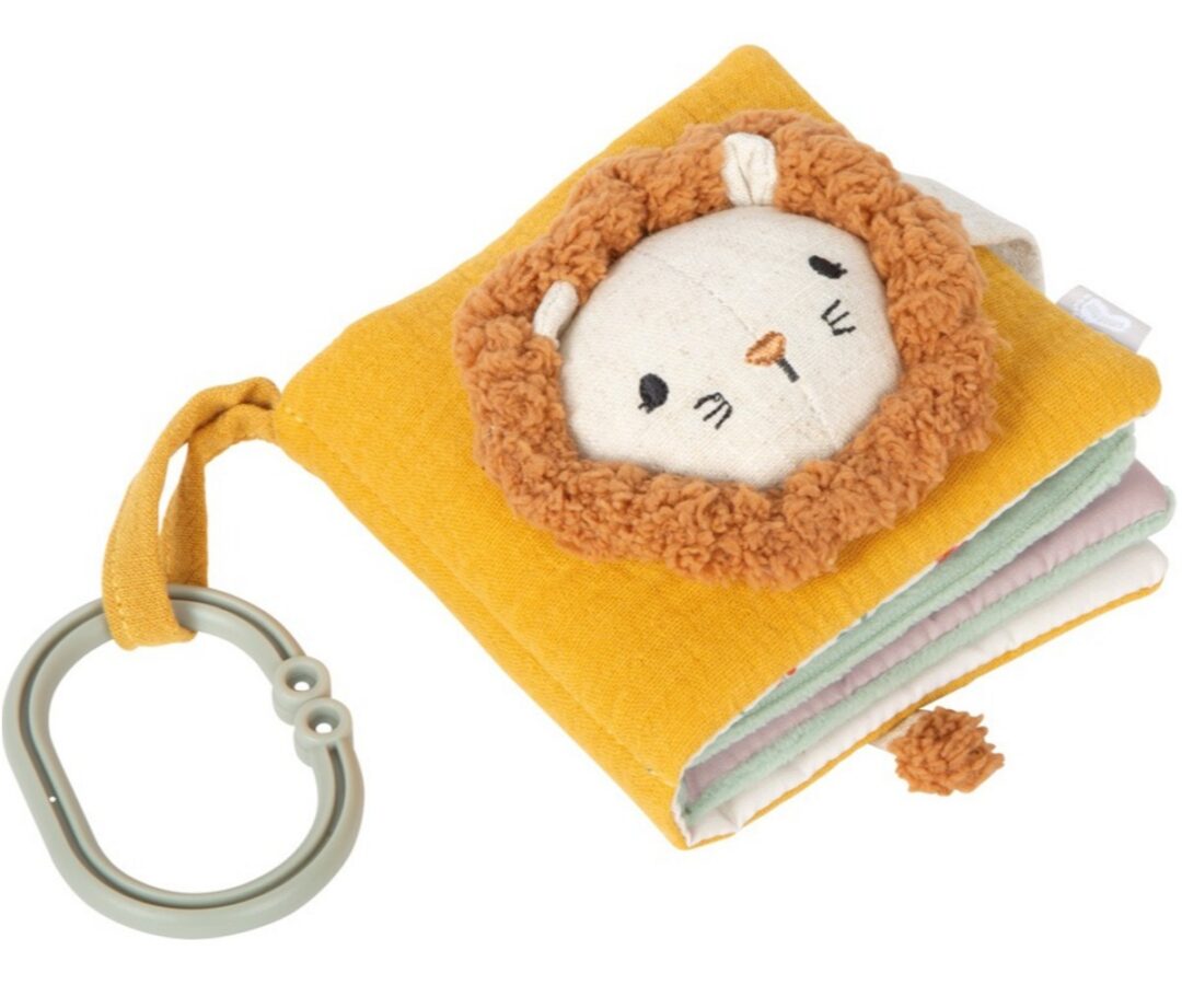 Pehme tegelusraamat beebile Little Lion pehme karu näoga kaanega