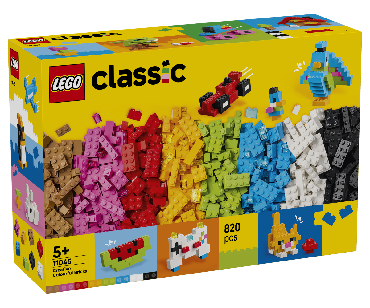 LEGO Classic Loomingulised värvilised klotsid 11045 koos 820 värvilise klotsiga.