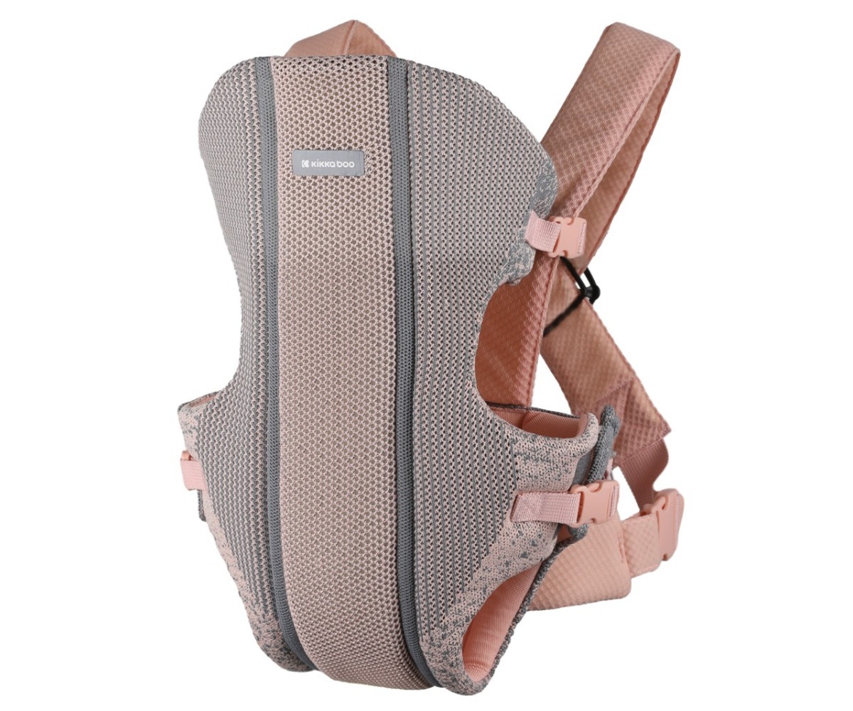 Beebi kandekott Kikka boo Fly Knit Grey – roosa (3–12 kuud) eesvaade, mugav ja stiilne disain