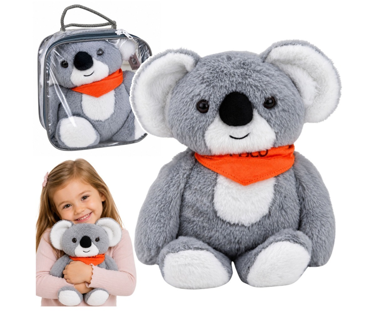 Raskusega kaisuloom koaala 1,3 kg – hall, 35cm mugavas kotis.