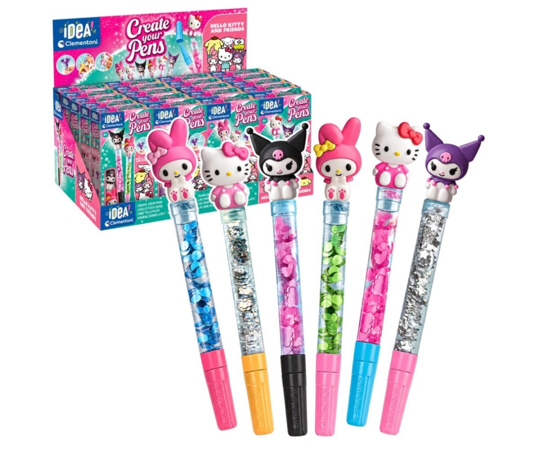 Pastakate meisterdamiskomplekt Hello Kitty – Clementoni, kuus erinevat pliiatsit kaunistatud Hello Kitty tegelaskujudega