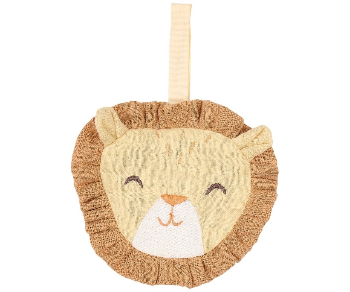 Lutihoidja lõviga Safari Leo 10×10cm – Little Dutch, lõvi nägu, pehme ja turvaline