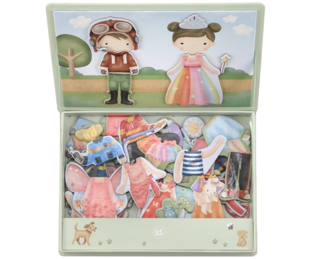 Magnetpusle Jim & Rosa riietamine – Little Dutch (3+) koos rõivaste ja lisadega