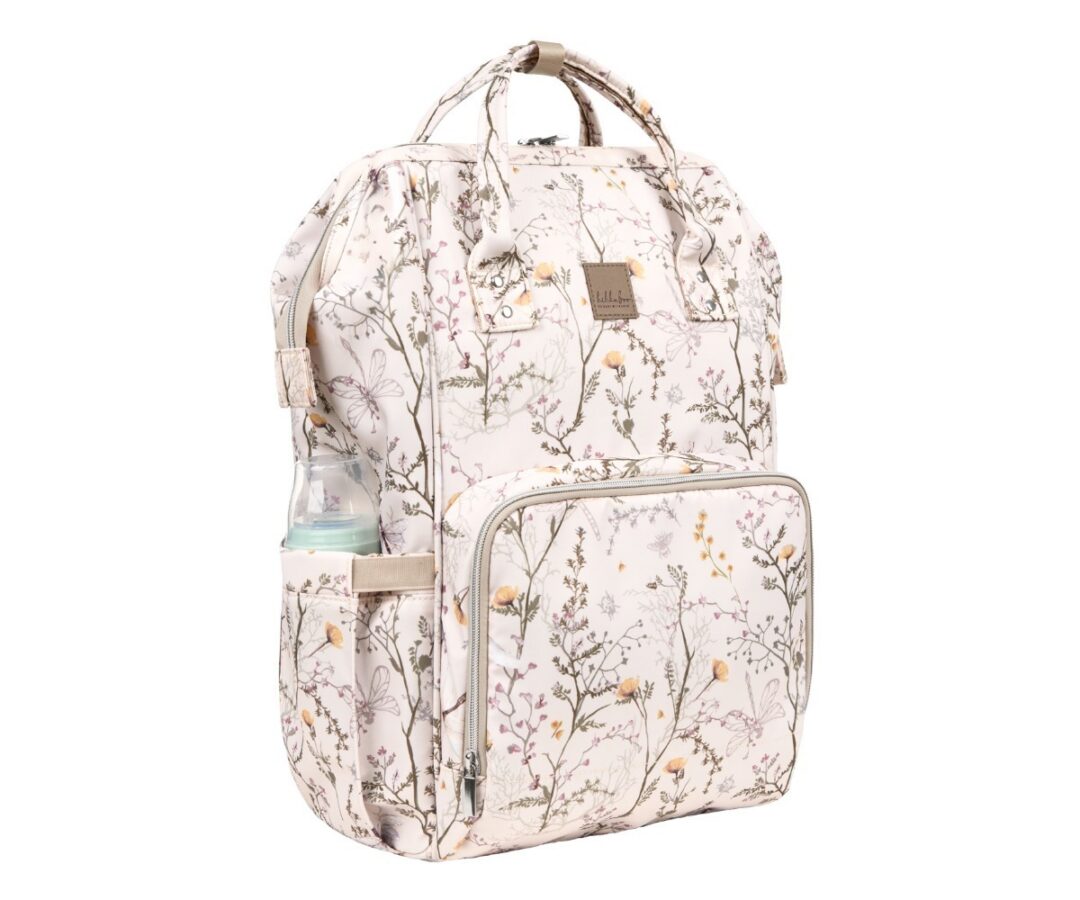 Beebitarvete kott Mama Bag Kikkaboo Siena – beež, esiplaan, marmorprintsiga, valmistatud kvaliteetsest materjalist.