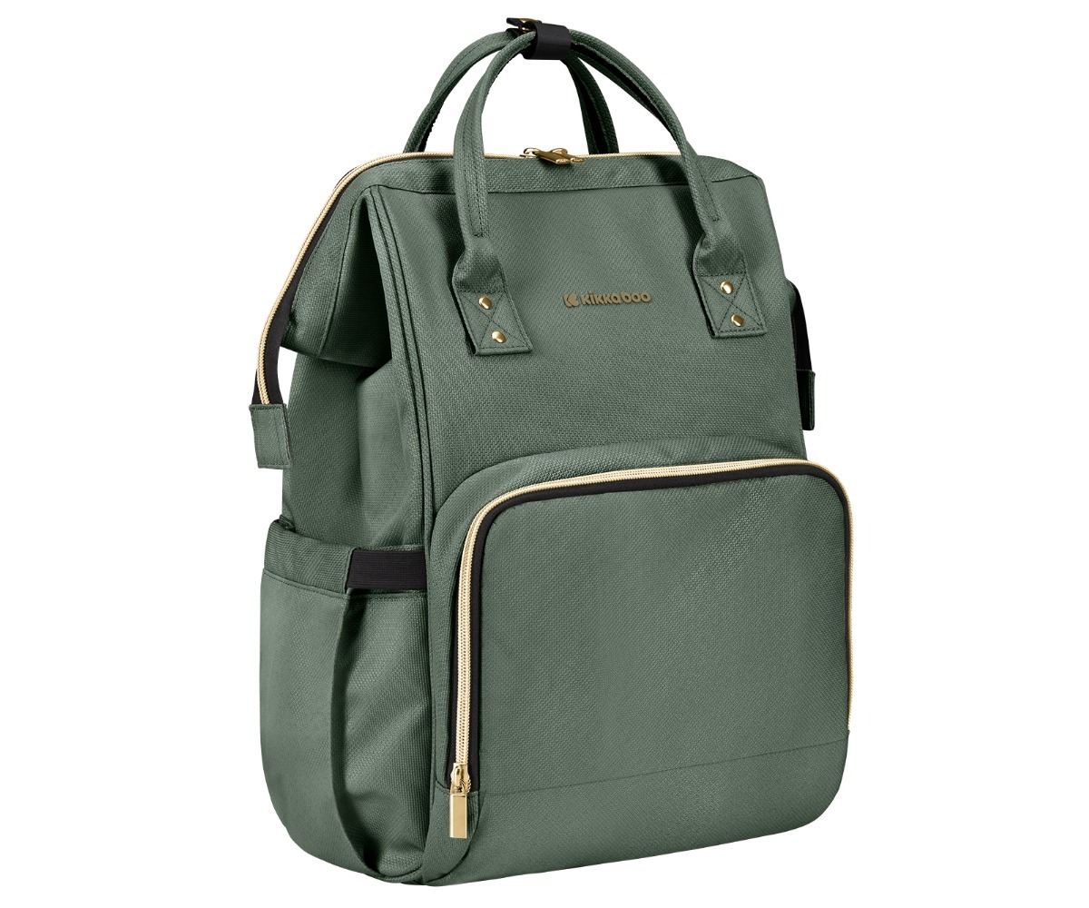 Beebitarvete kott Mama Bag Kikkaboo tumeroheline seljakott, ideaalne beebitarvete transportimiseks.