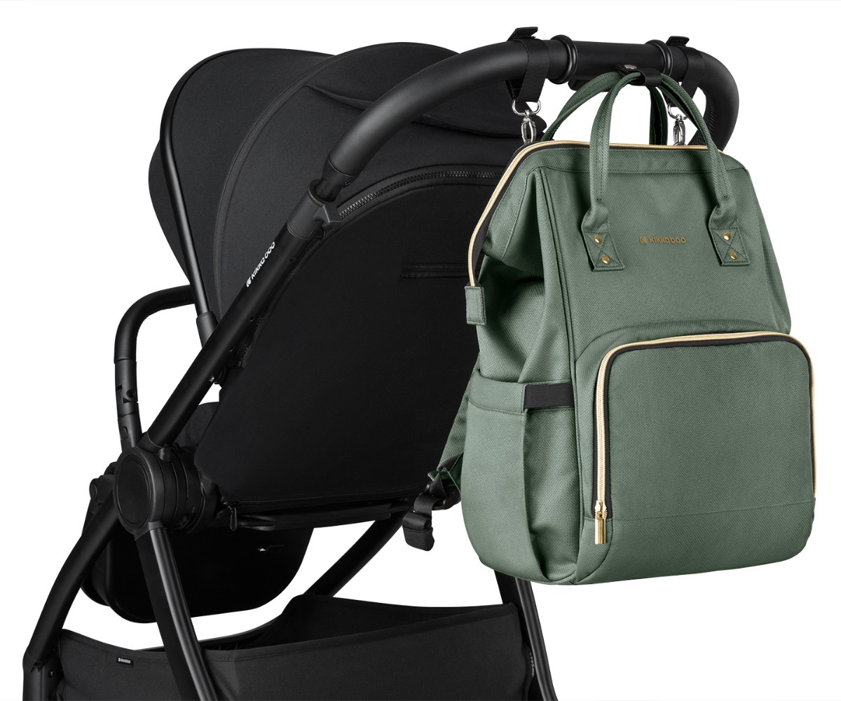 Beebitarvete kott Mama Bag Kikkaboo kinnitatud vankrile, praktiline lahendus vanematele.