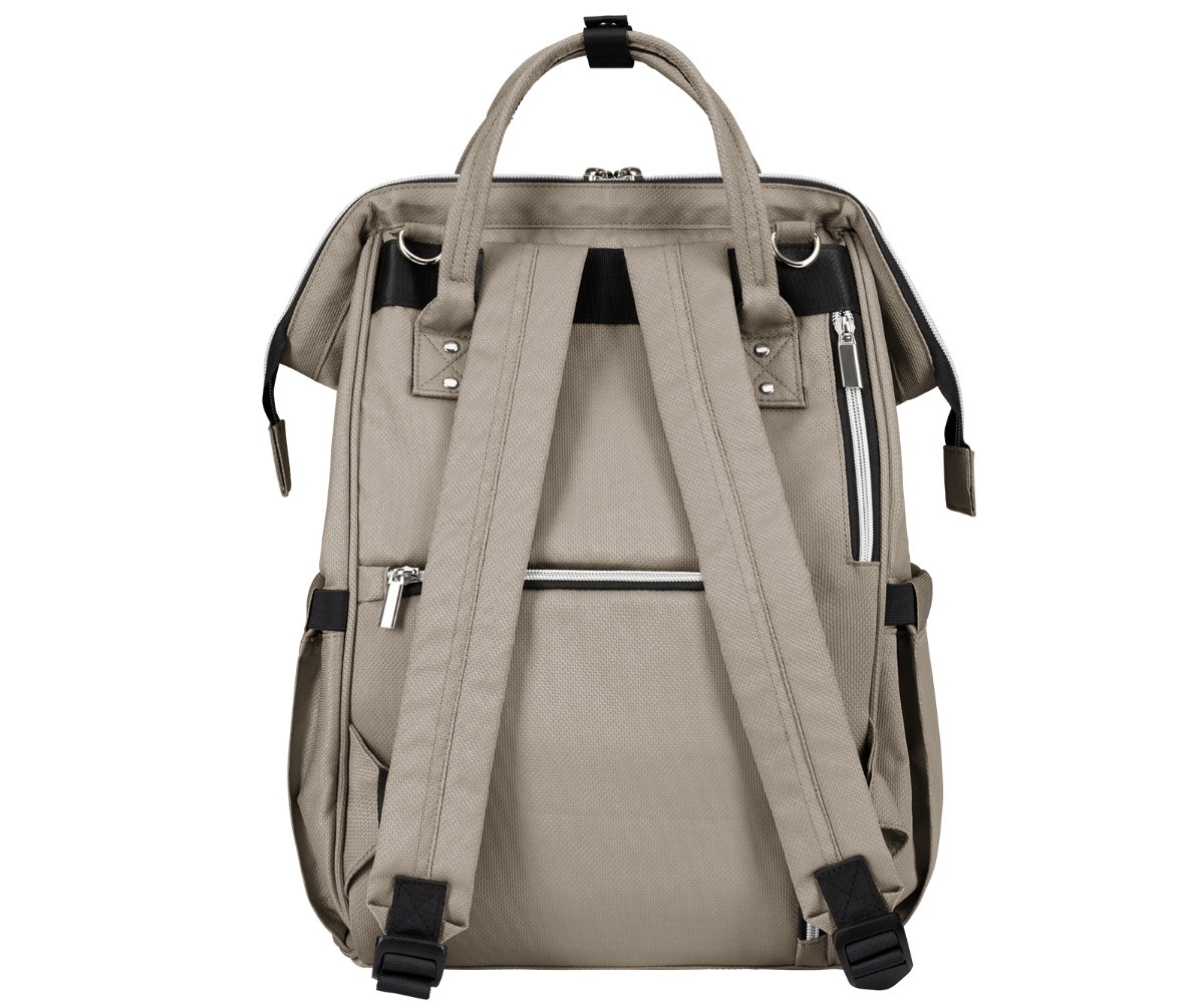 Tagantvaade beebitarvete kotist Mama Bag Kikkaboo, beež värv