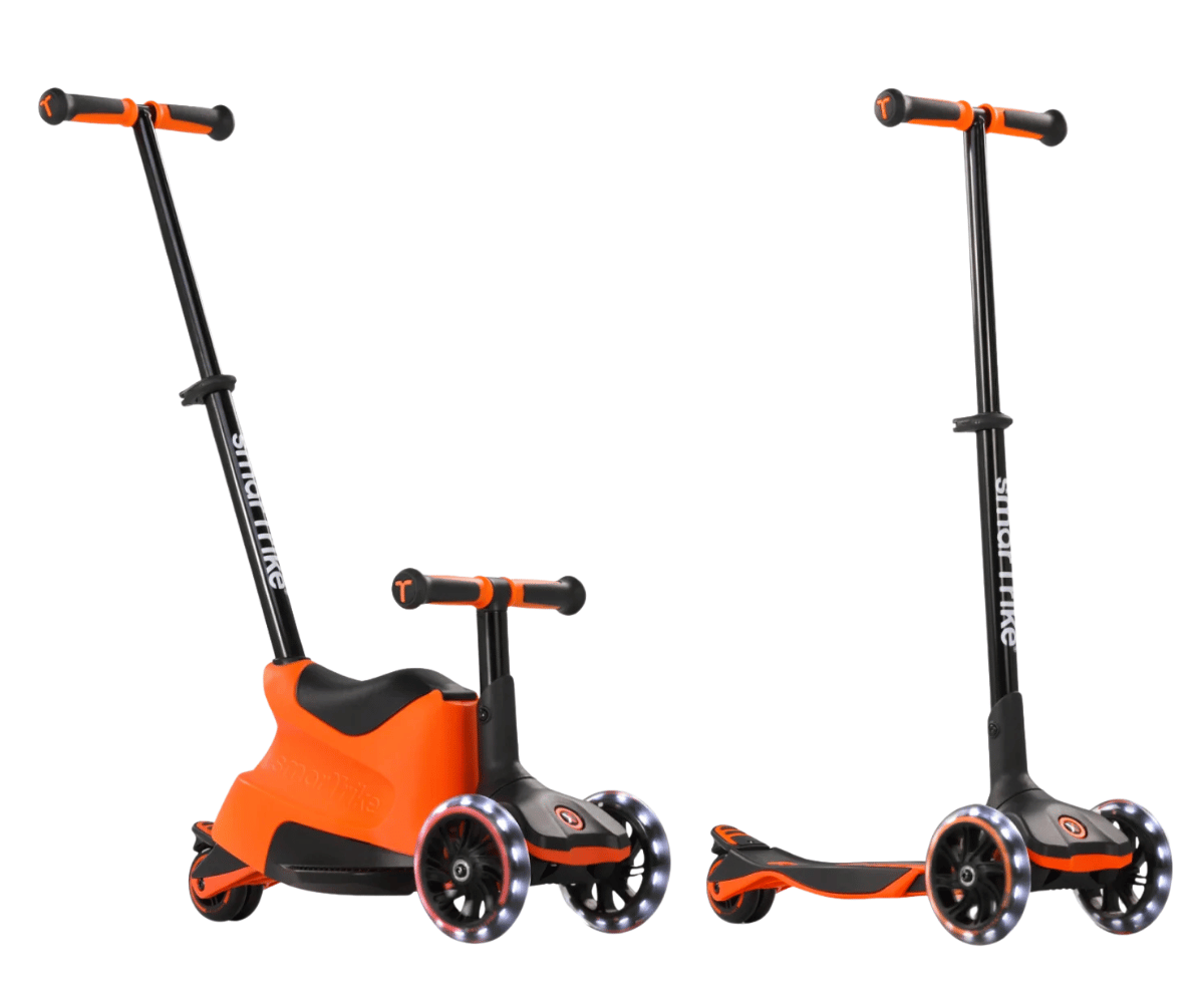 SmarTrike tõukeratas istmega Xtend Ride-on LED, vaade eri suundadest, sobib igas vanuses lastele