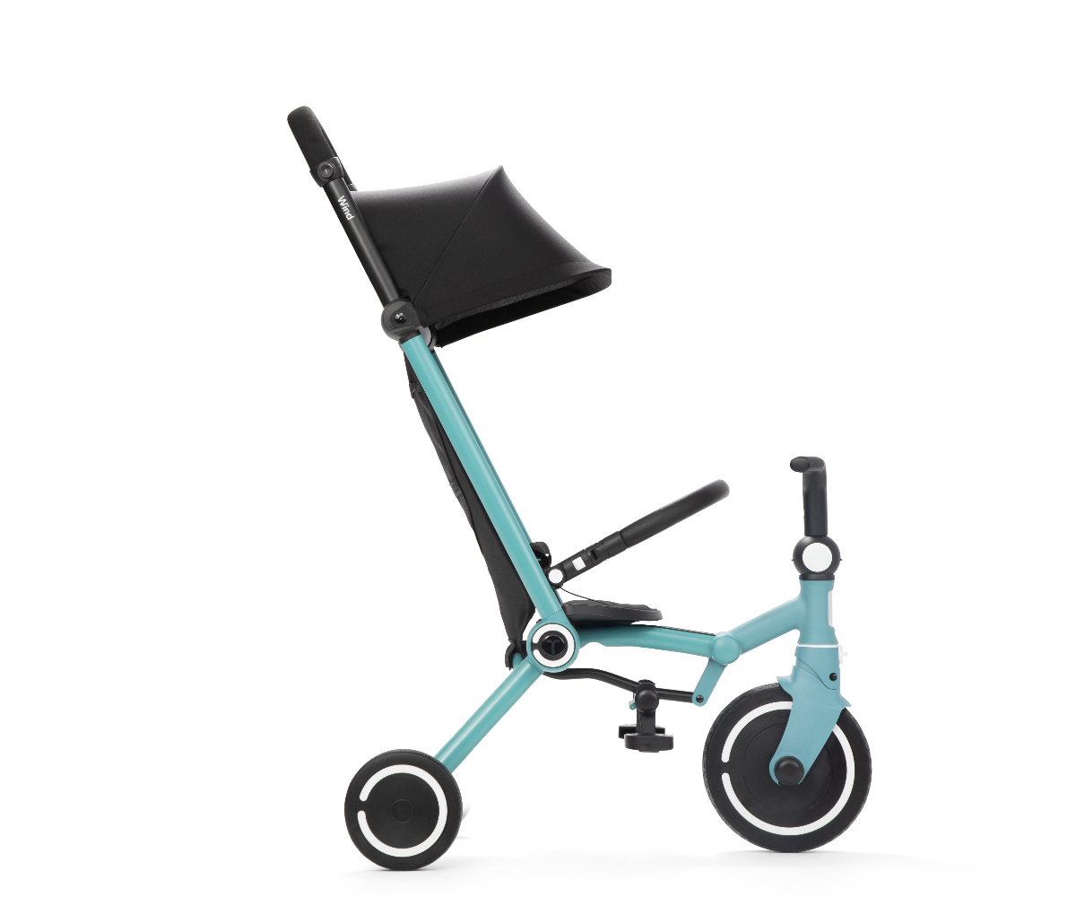 SmarTrike Wind kokkupandav kolmerattaline käru - sinine, reguleeritav kattega