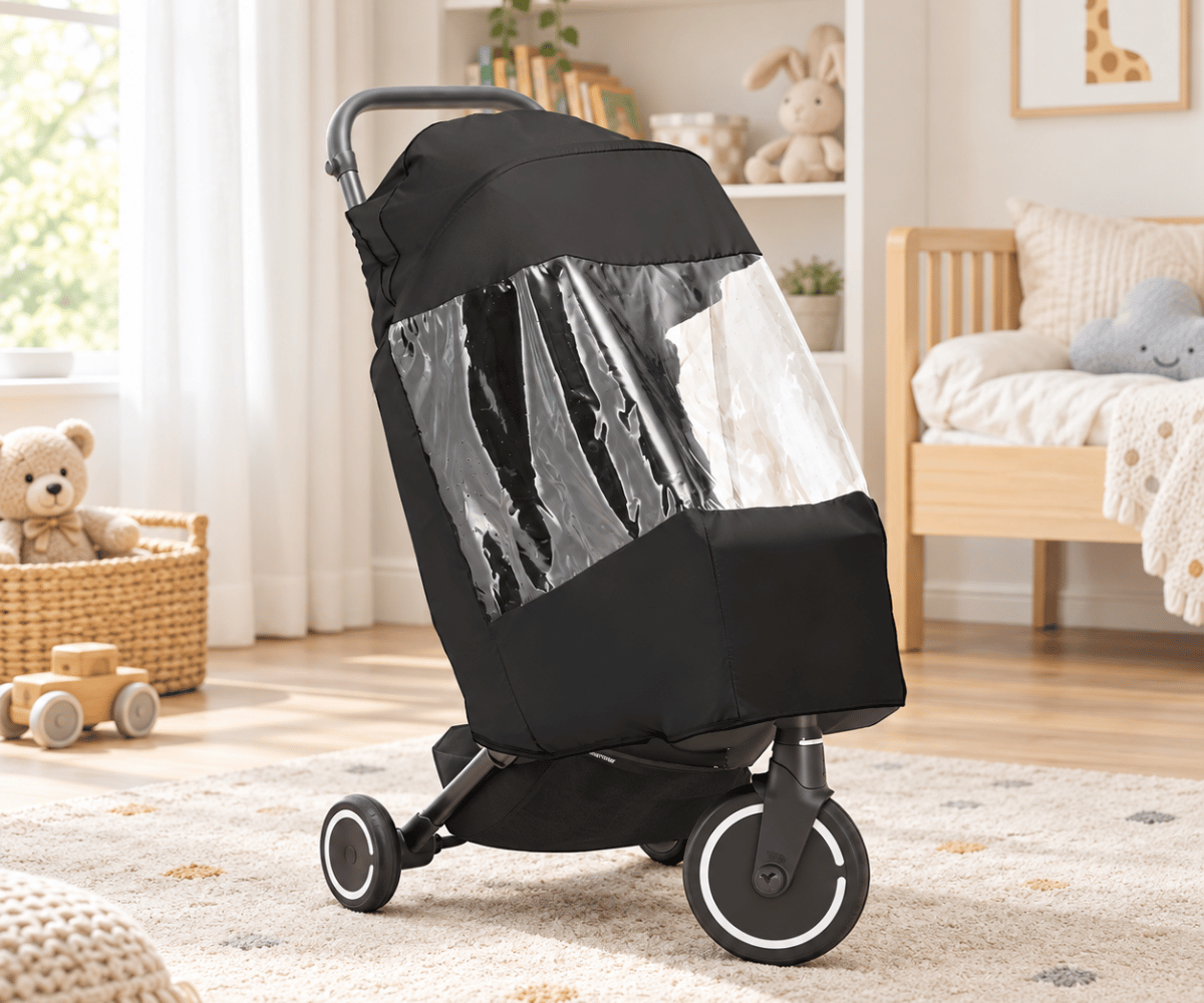 SmarTrike Traveler vihmakate - must, perfektne valik siseruumides kasutamiseks.