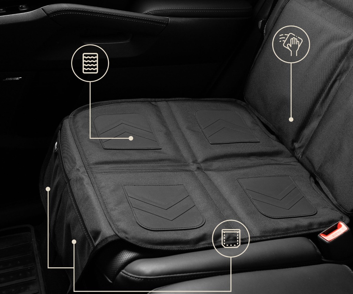 SIPO libisemisvastane turvatooli alusmatt autosse SCA-09 detail, mis näitab selle libisemisvastaseid omadusi