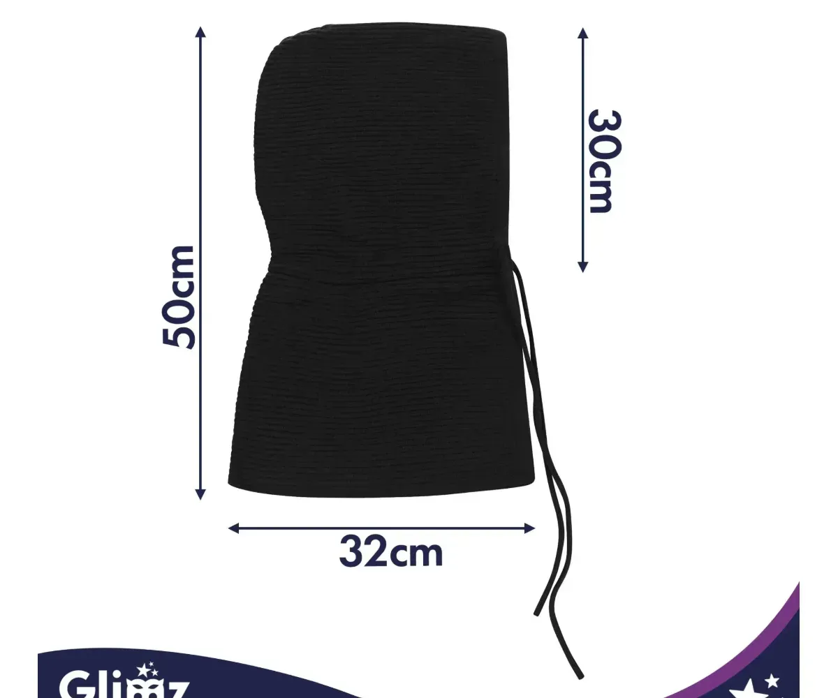Glimz naiste kapuuts-sall 3in1 villaga, must värv, mõõtmed 50cm x 32cm.