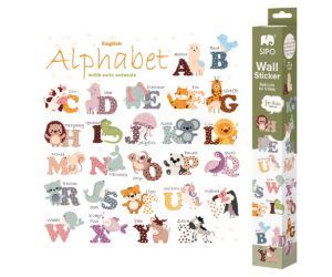 SIPO lastetoa seinakleebised Animal Alphabet, kus on esitatud alfabeet armsate loomadega.