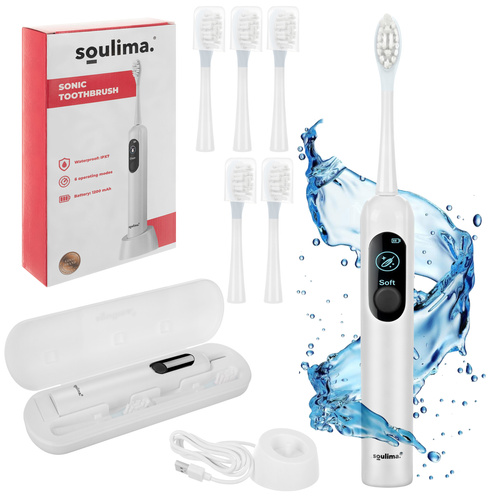 Soulima X800 sonic hambahari, 90 000 võnget/min, koos 6 otsikuga