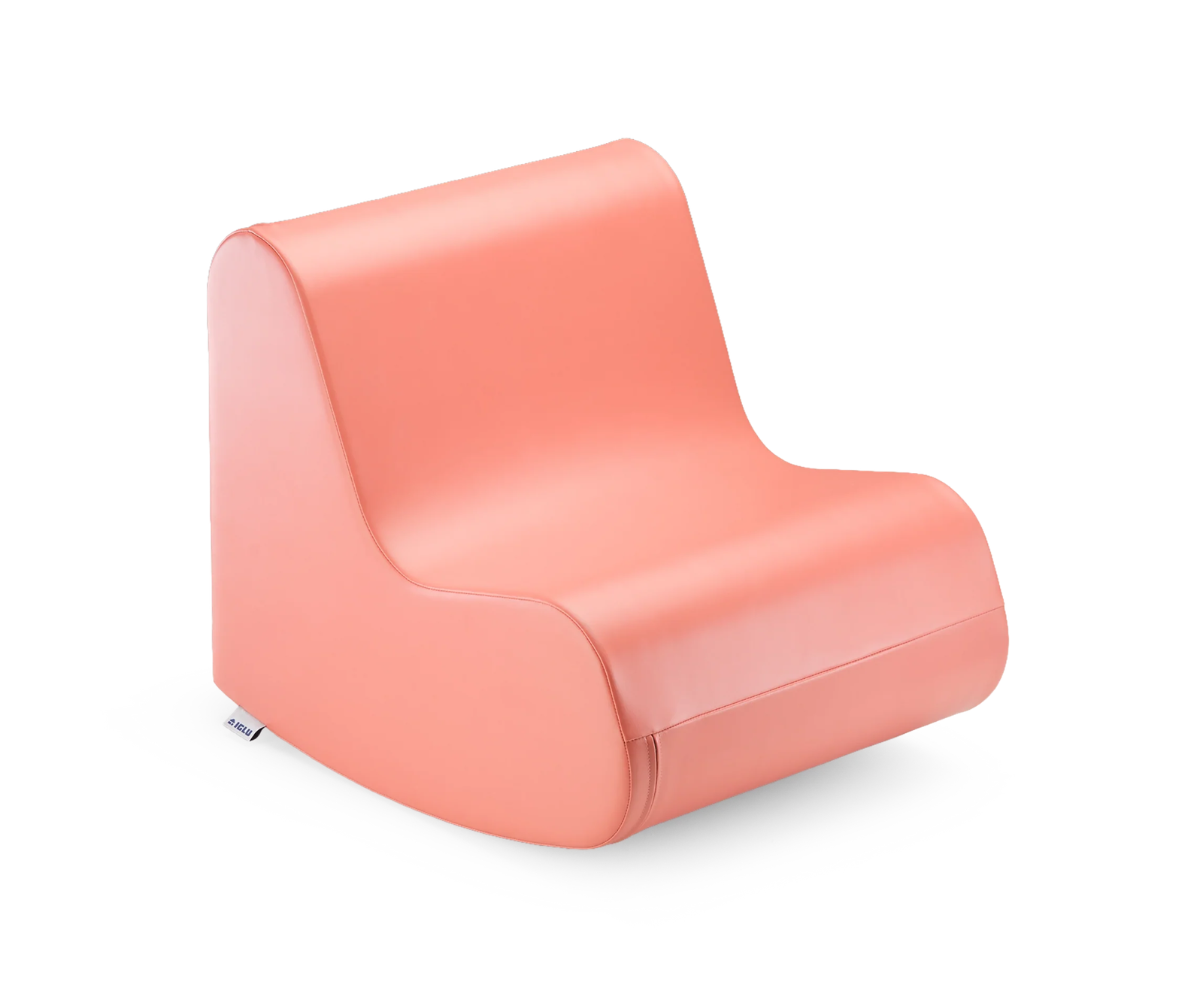 IGLU pehme kiiktool lastele Rocking Chair – lõheroosa