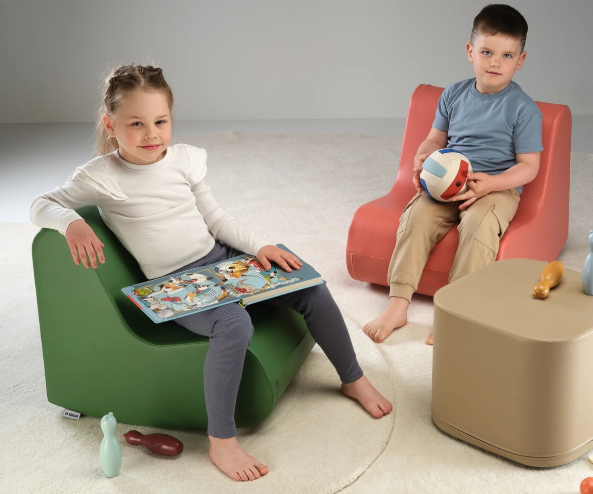 IGLU pehme kiiktool lastele Rocking Chair – lõheroosa