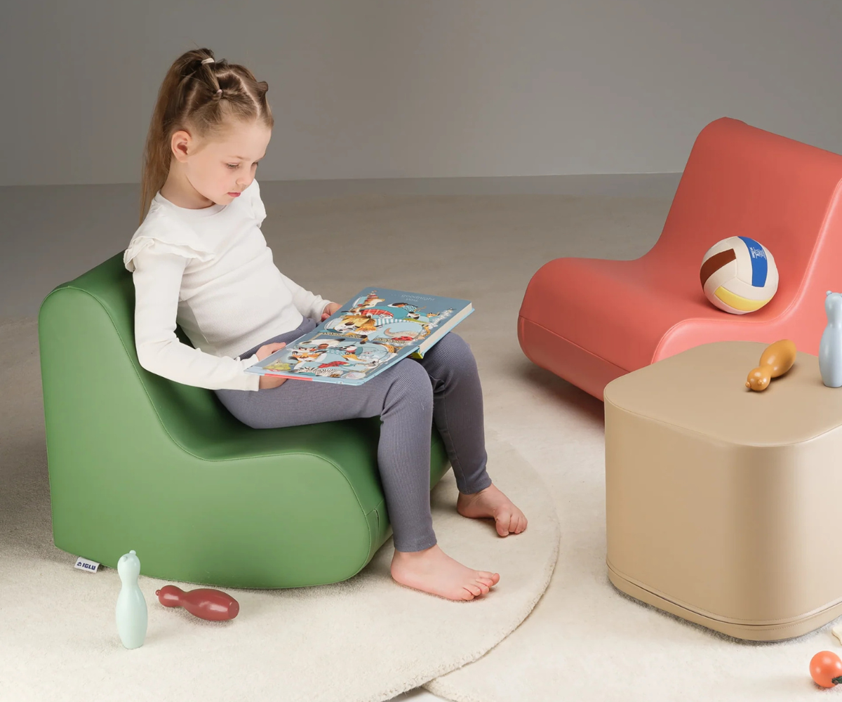 IGLU pehme kiiktool lastele Rocking Chair – lõheroosa