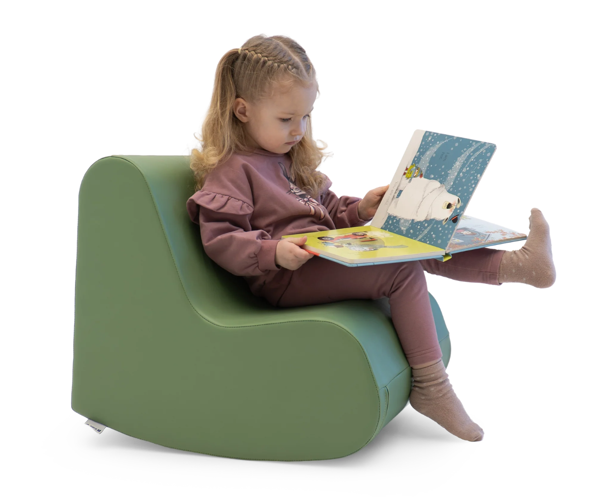 IGLU pehme kiiktool lastele Rocking Chair – roheline