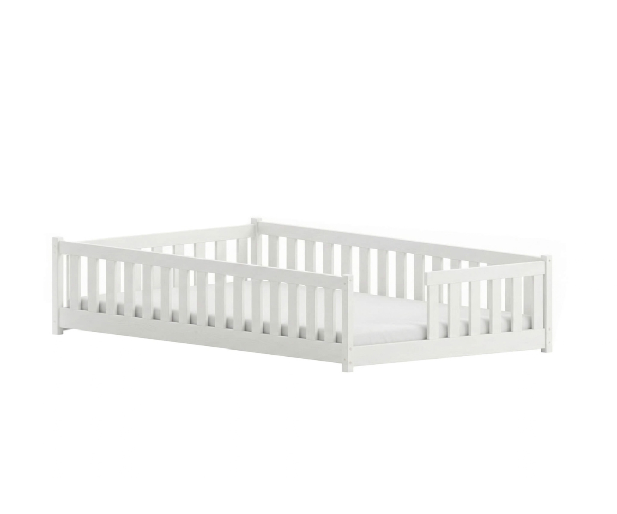 Montessori põrandavoodi IVY 120×200cm (ava jalutsis) – valge