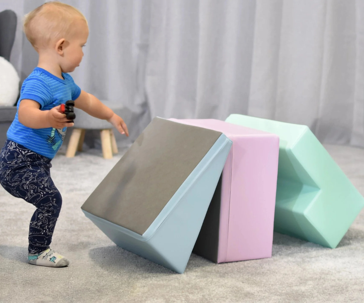 Pehmed mänguklotsid 3tk IGLU Mini Climbie - pastelne
