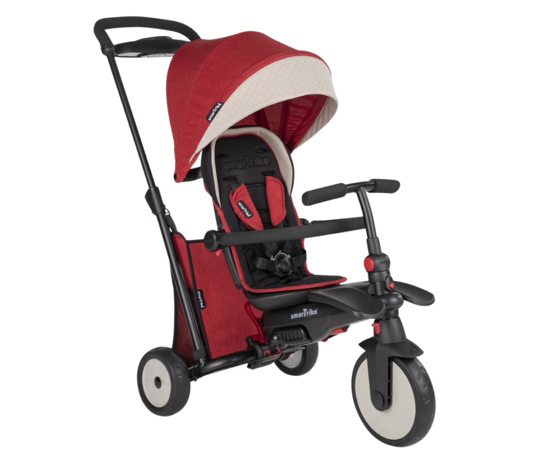 SmarTrike STR5 6in1 punane jalutuskäru ja kolmerattaline jalgratas ühes