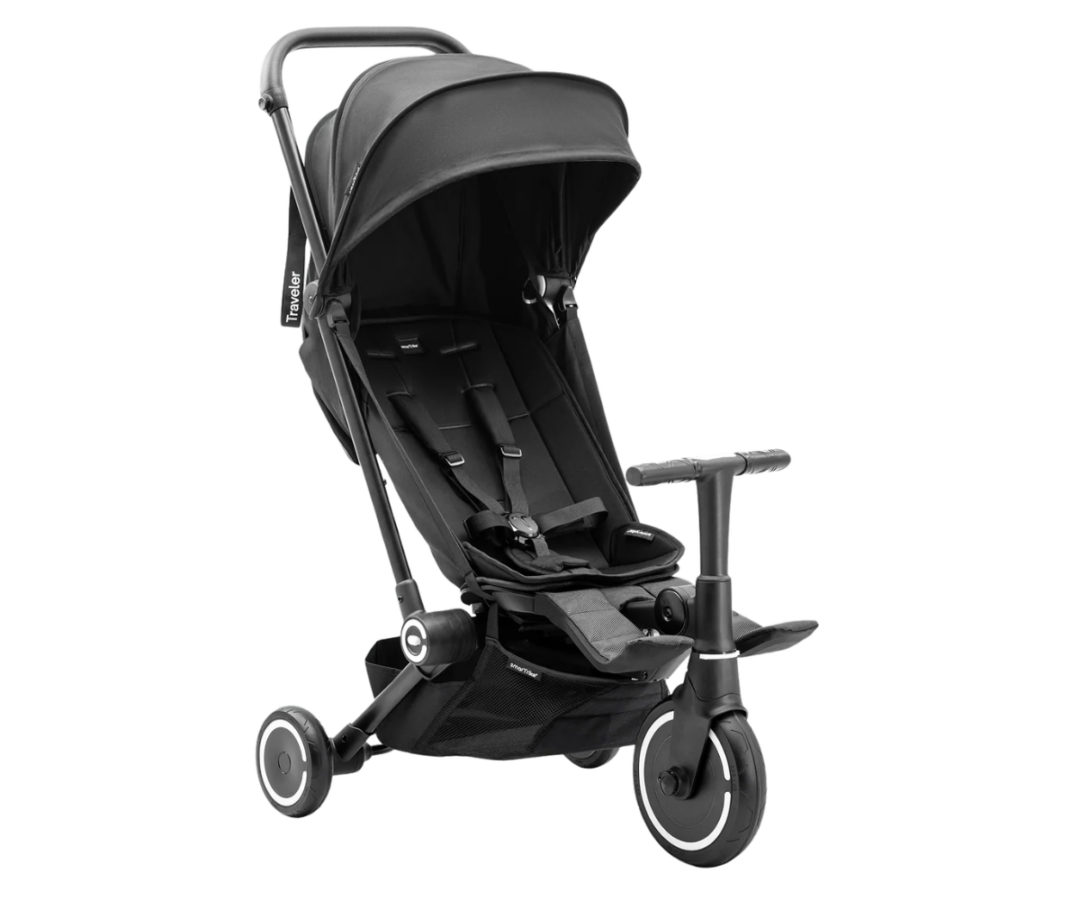 Traveler 2in1 lapsevanker ja kolmerattaline jalgratas Onyx Black – must