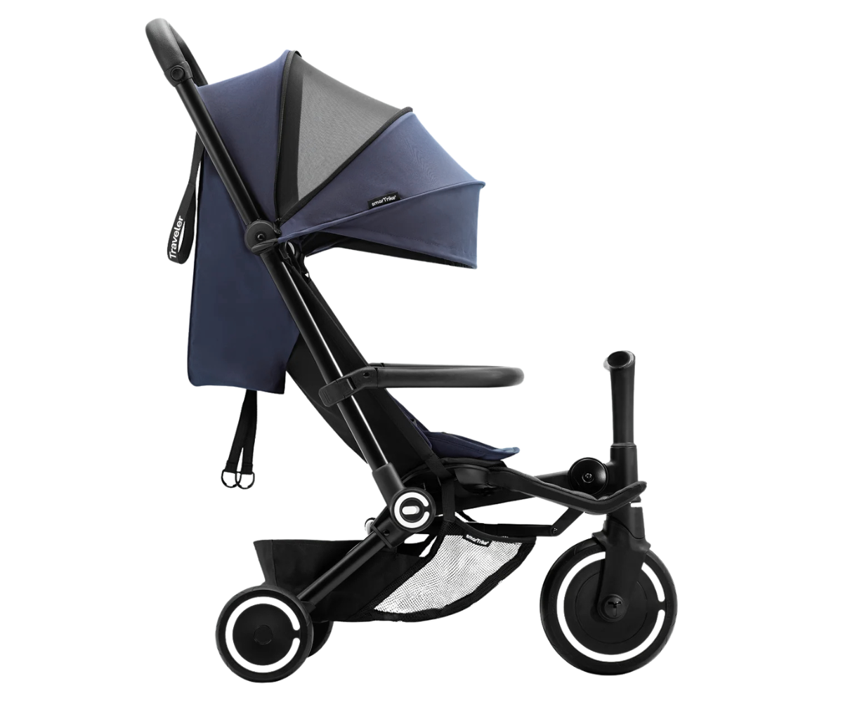 SmarTrike Traveler Midnight Blue jalutuskäru lastele vanuses 6 kuud kuni 4 aastat
