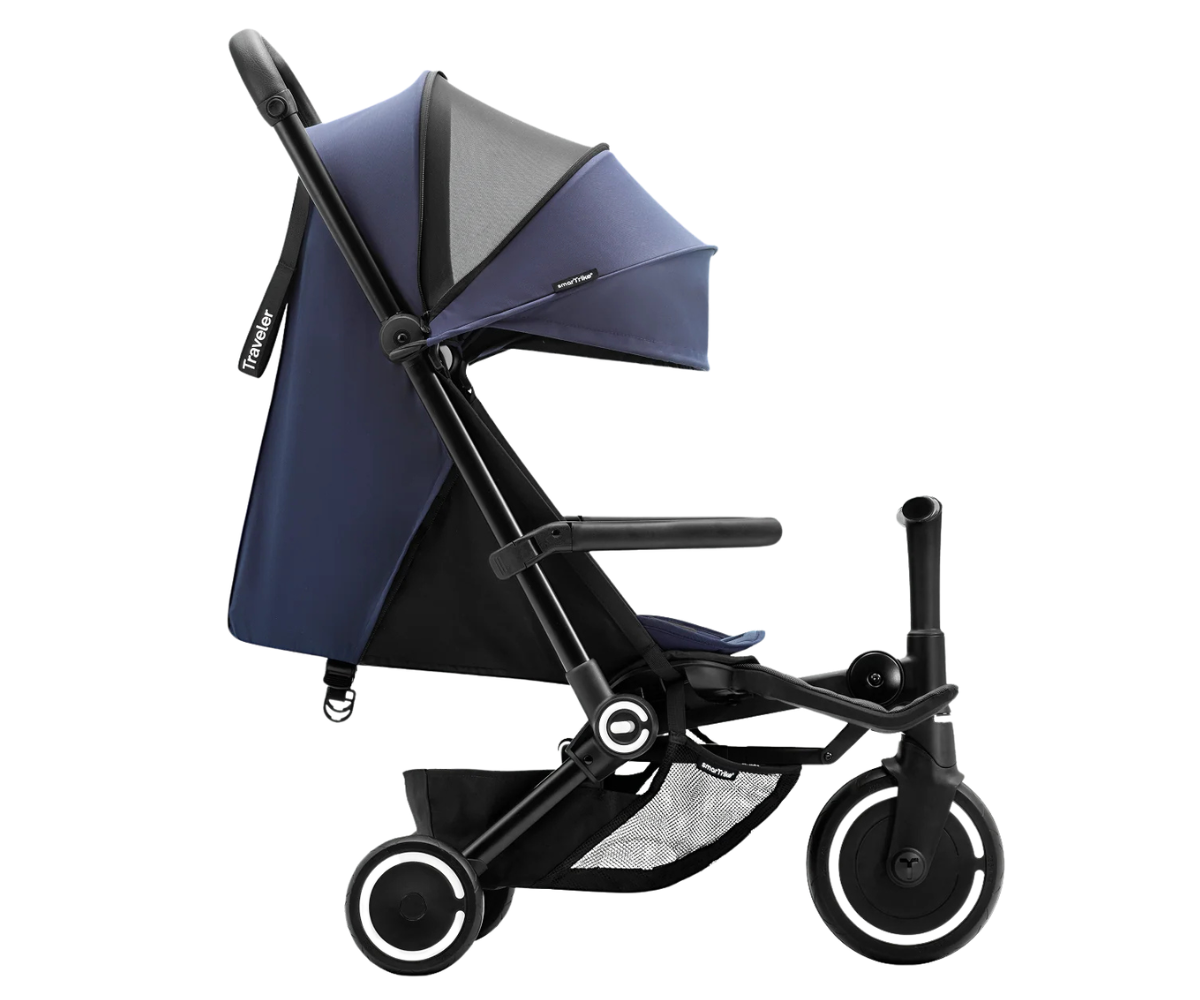 SmarTrike Traveler 2in1 tumesinine kolmerattaline jalgratas lapsele