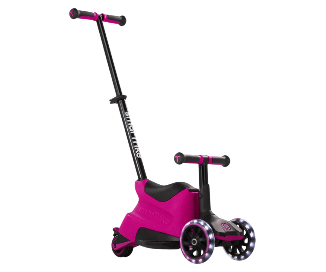 SmarTrike Xtend Ride-on 5in1 roosa tõukeratas istmega lastele vanuses 1–12 aastat