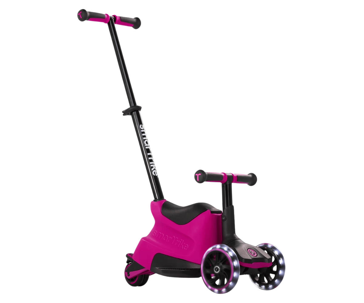 SmarTrike Xtend Ride-on 5in1 roosa tõukeratas istmega lastele vanuses 1–12 aastat